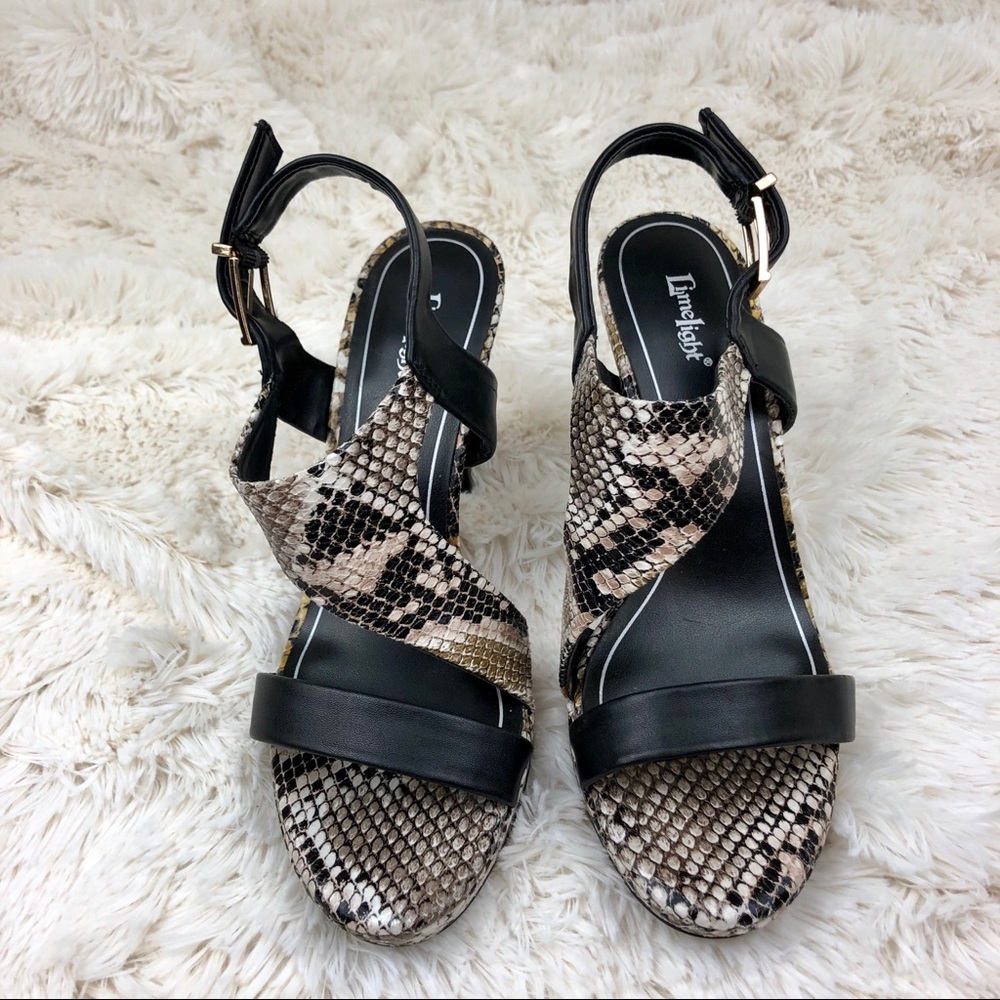LimeLight Joan Snake Skin Pattern Heels Size 9